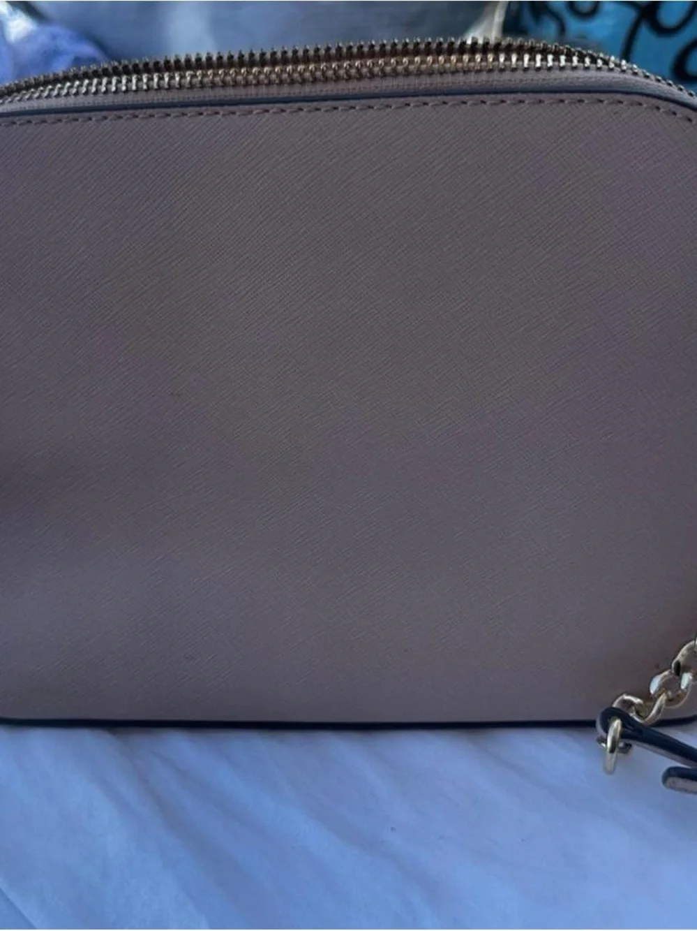 Michael Kors Light Pink Saffiano Crossbody Bag with Gold Hardware